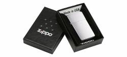 Zippo 200 Reg Brush Fin Chrome