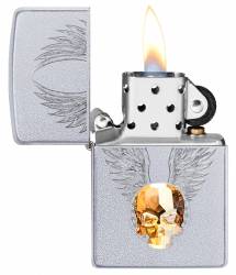 Zippo 49034 Gold Skull Design