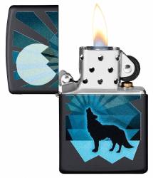 Zippo 29864 Wolf And Moon Design