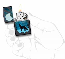 Zippo 29864 Wolf And Moon Design