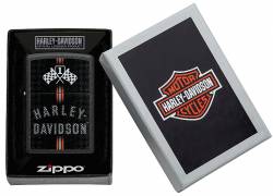 Zippo 48558 Harley Davidson Black Cracle