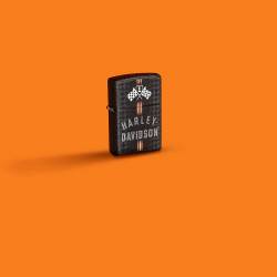 Zippo 48558 Harley Davidson Black Cracle