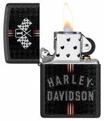 Zippo 48558 Harley Davidson Black Cracle