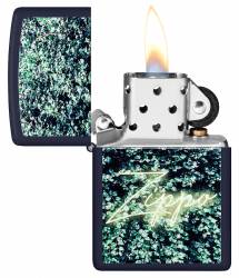 Zippo 48721 Neon Greenery Wall Navy Matte